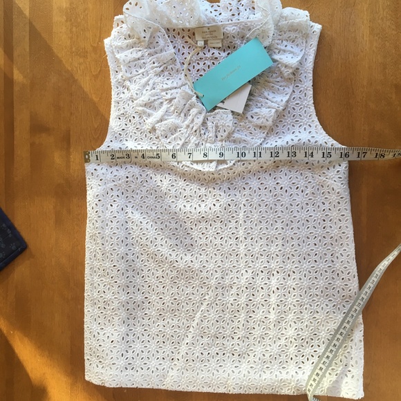 BNWT Kate Spade White Eyelet Top - sz 2A - Picture 14 of 15